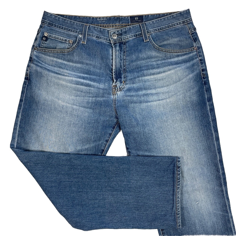 AG Adriano Goldschmid Mens The Everett Slim Straight Jeans Light Wash 36x28*